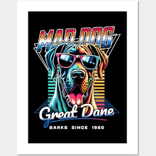 Mad Dog Jack Great Dane Dog Posters and Art